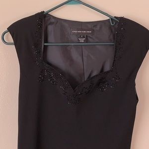 Jones New York dress black long formal beaded